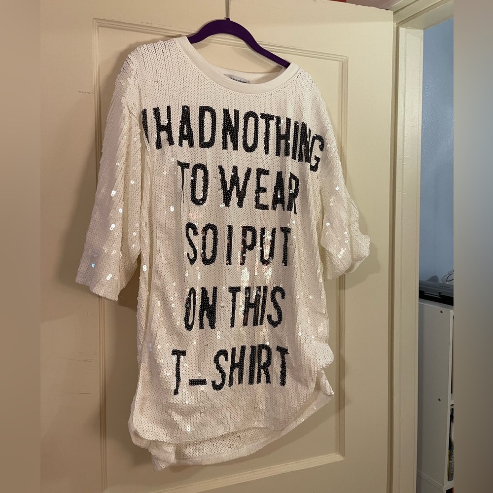 BRAND NEW NEVER WORN: Sequin T-Shirt Dress From Local Boutique
